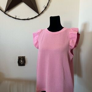 Simply Southern Pink Textured Blouse